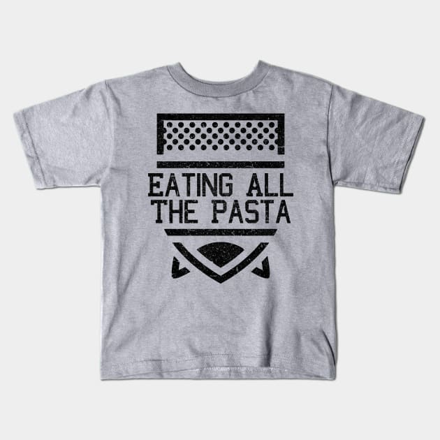 Eating All The Pasta College Team Kids T-Shirt by talenlee